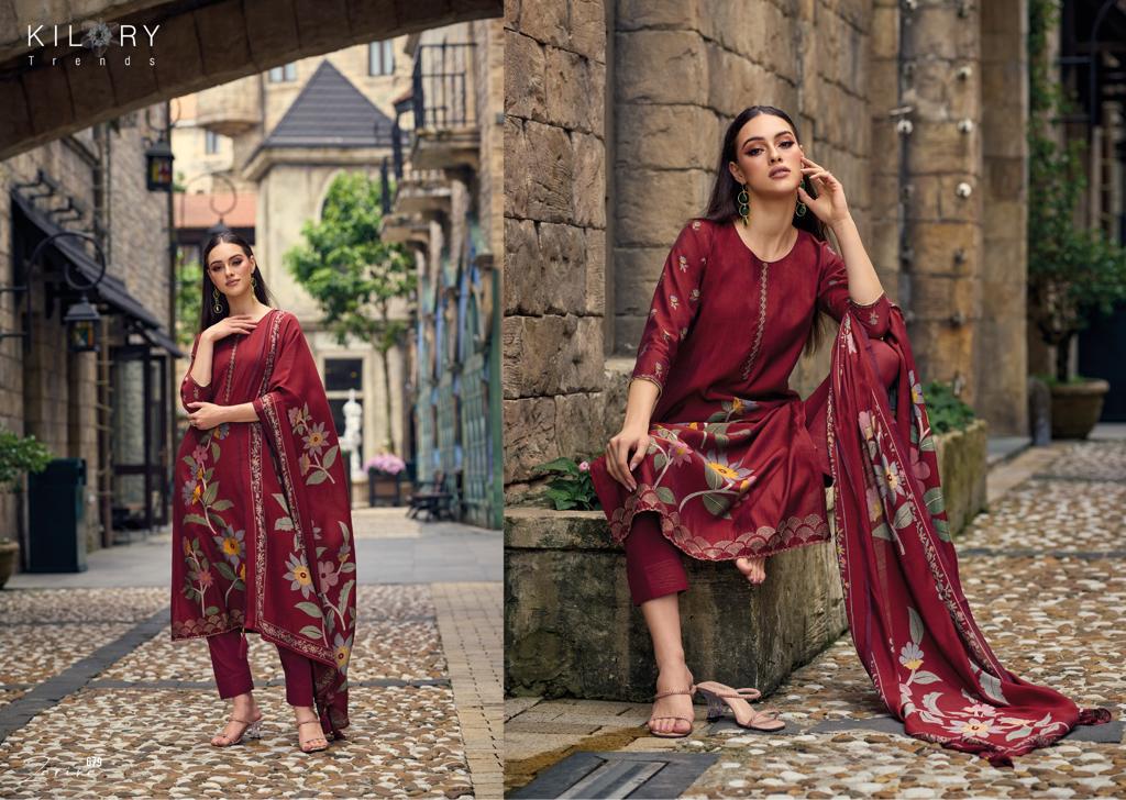 Kilory Zarina Pure Viscose Muslin Digital Printed Suits
